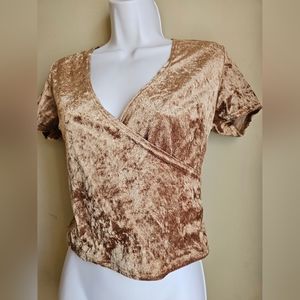 Gold crop top